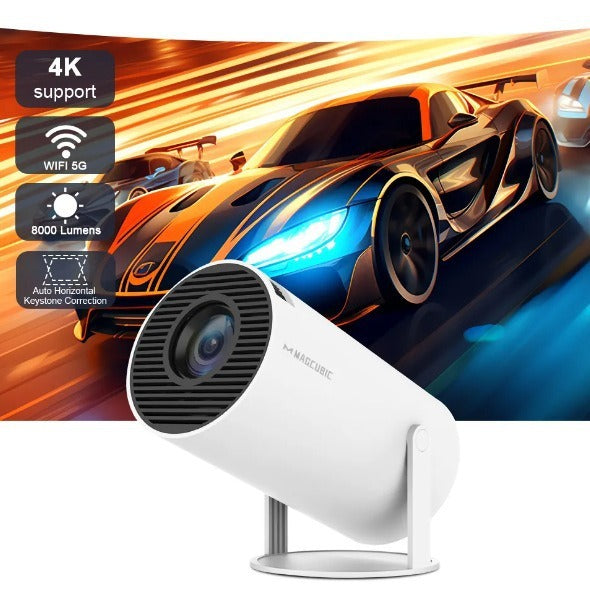 Hy300 Mini Portable Projector - 4K 8K Video Decoding, 720P HD, Android 11, Wi-Fi, BT 5.1